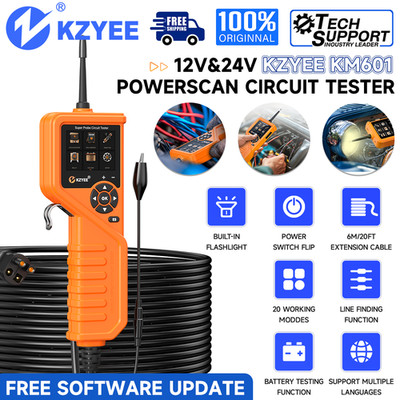 KZYEE KM601 12V 24V Auto Electrical Power Circuit Tester Probe Battery Charging