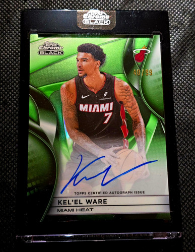 Kel'el Ware 2025 Topps Chrome Black Green Refractor Auto (#AU-KW). 40/99