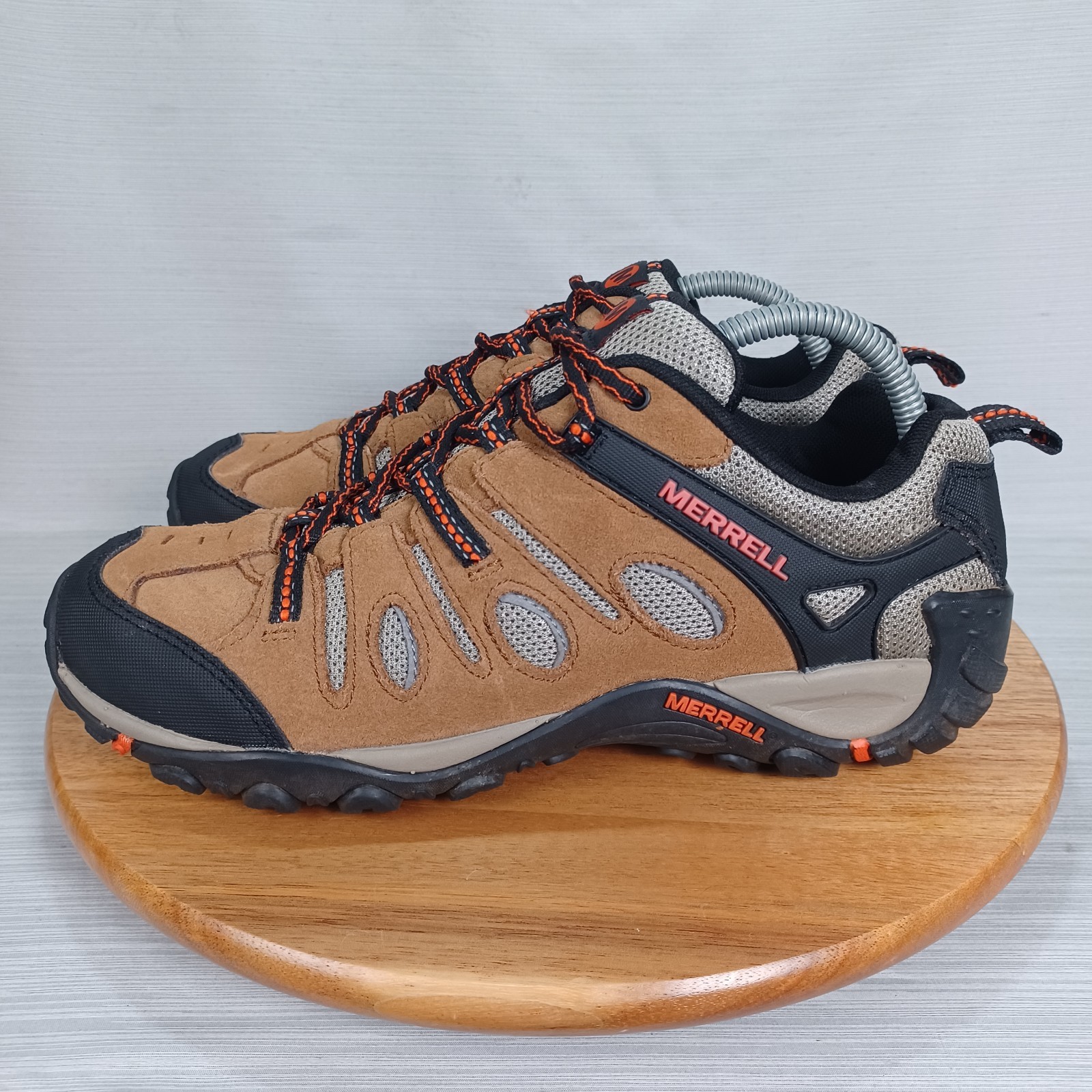 Merrell Crosslander Vent Hiking Shoes for Men Size 9 Brown Otter Orange J362583C-image