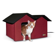 K H Pet Products Outdoor Kitty House Extra-Wide Heated