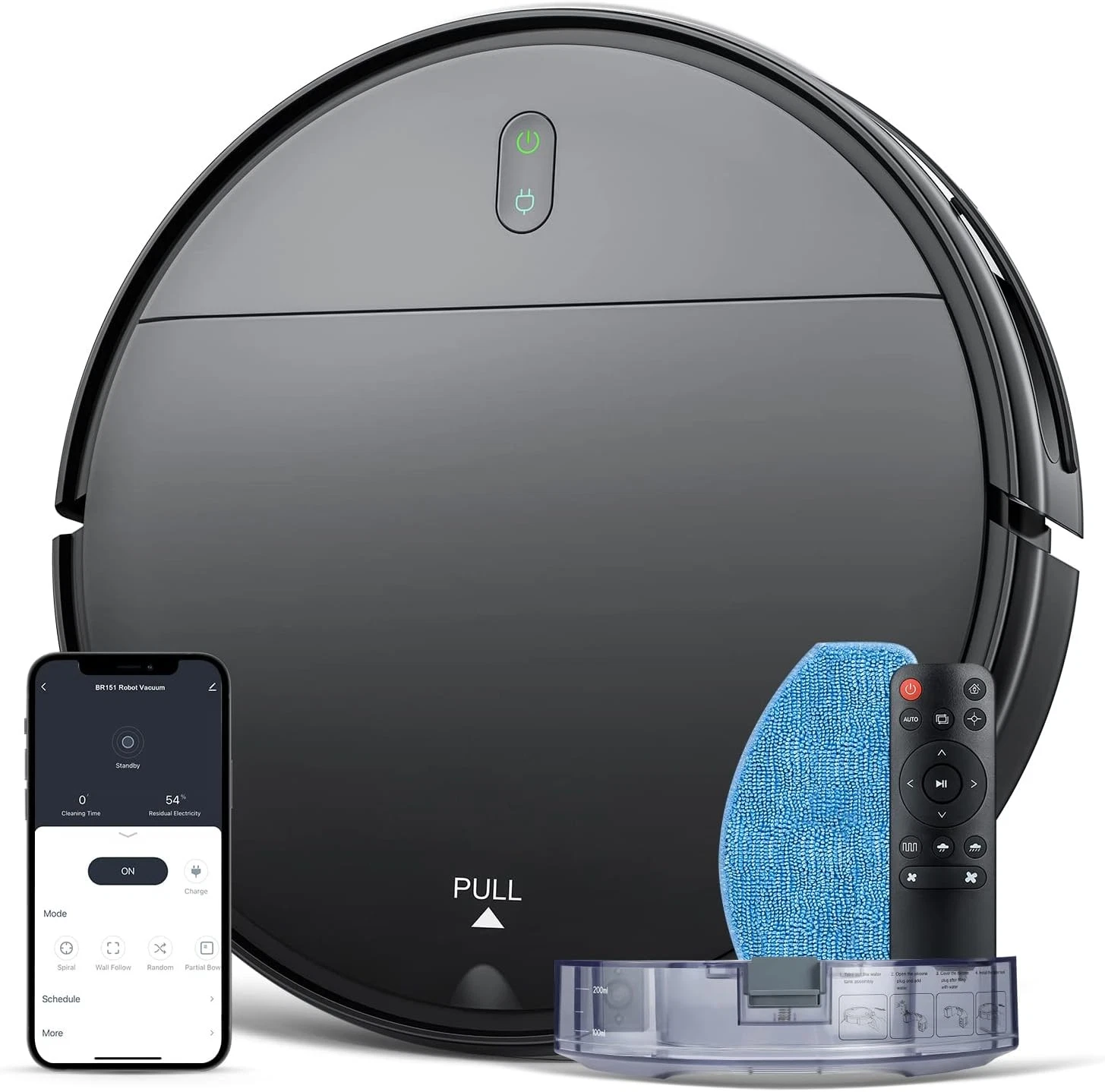 Robot Vacuum and Mop Combo, WiFi/App/Alexa, Robotic Vacuum Cleaner with Schedule