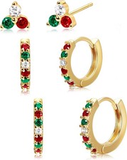 Small Hoop Earrings for Women, Diamond Stud Huggie Cartilage Earrings Set for Mu