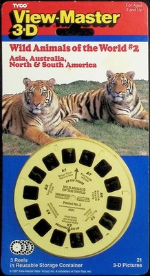 Wild Animals Of The World #2  3d View-Master 3 Reel Packet NEW SEALED