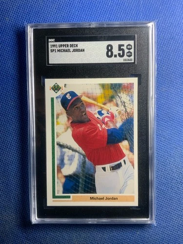 1991 Upper Deck Michael Jordan Rookie Card RC MLB #SP1 SGC 8.5!! White Sox!