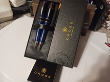 RARE CROSS DALTON BLUE BALLPOINT PEN AND PENCIL SET NEW 180 GRADUATION GIFT