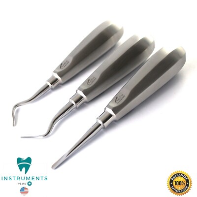 3 Pcs Dental Root Elevators Heidbrink Oral Surgery Luxating Root Picker Elevator