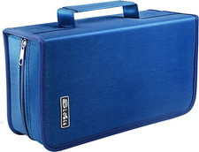 DVD Case, 128 Capacity CD/DVD Case Wallet Binder Storage Holder Booklet for Car