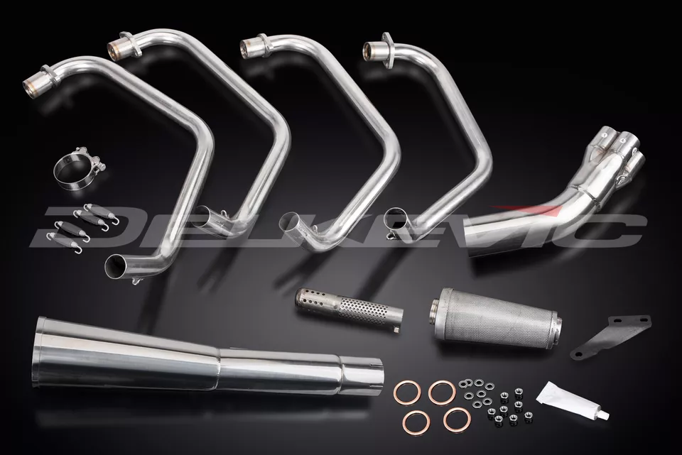 Silenciador de escape 4-1 de acero inoxidable Kawasaki GPZ1100 Uni-Trak ZX1100A 83-84 Foto 3 de 4