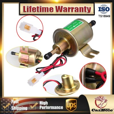 Electric fuel pump 12V Universal 4-7psi  Low Pressure Gas Diesel Inline HEP-02A