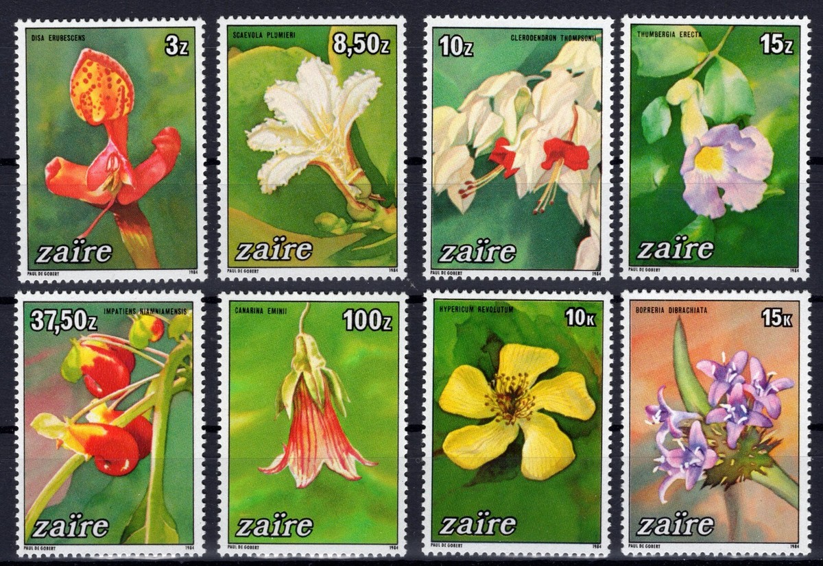 Zaire 1984 compl. Orchid Flower set clean MNH OG | eBay