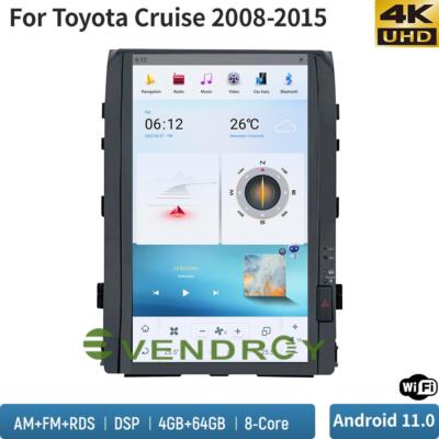Car radio GPS Navigation carplay Tesla screen For Toyota Cruise 2008-2015 16''