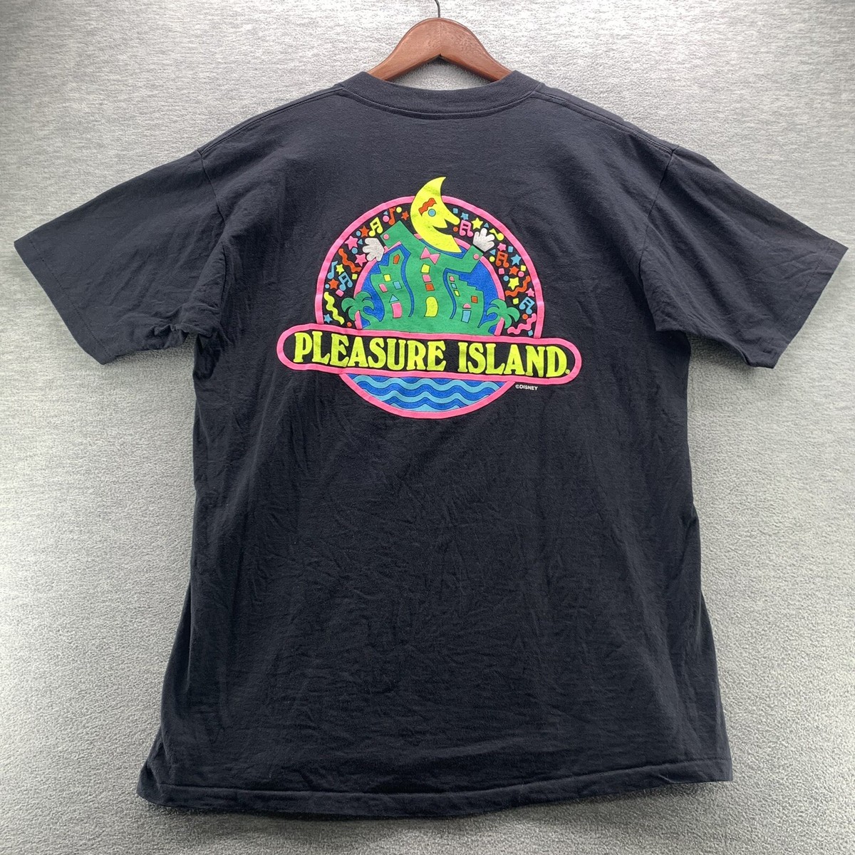 Vintage Oneita Power-T Men's Pleasure Island T-Shirt Single Stitch