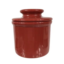 Butter Bell Crock By L Tremain Red High Gloss Finish Keeper Dish