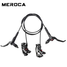 MEROCA 4-Piston Caliper Hydraulic Disc Brake Lever Set Front Rear 800/1400mm