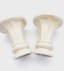 Vintage Finials Set 2 Hardware Large Knobs Off White Rustic Salvaged Curtain Rod