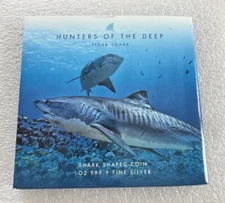 2020 Silver PAMP 1 oz Tiger Shark Hunters of the Deep Solomon Islands .9999 Fine