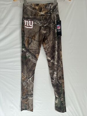 NFL Majestic Fan Fashion XS NY Camo Zubaz Real Tree Xtra Women Leggings 