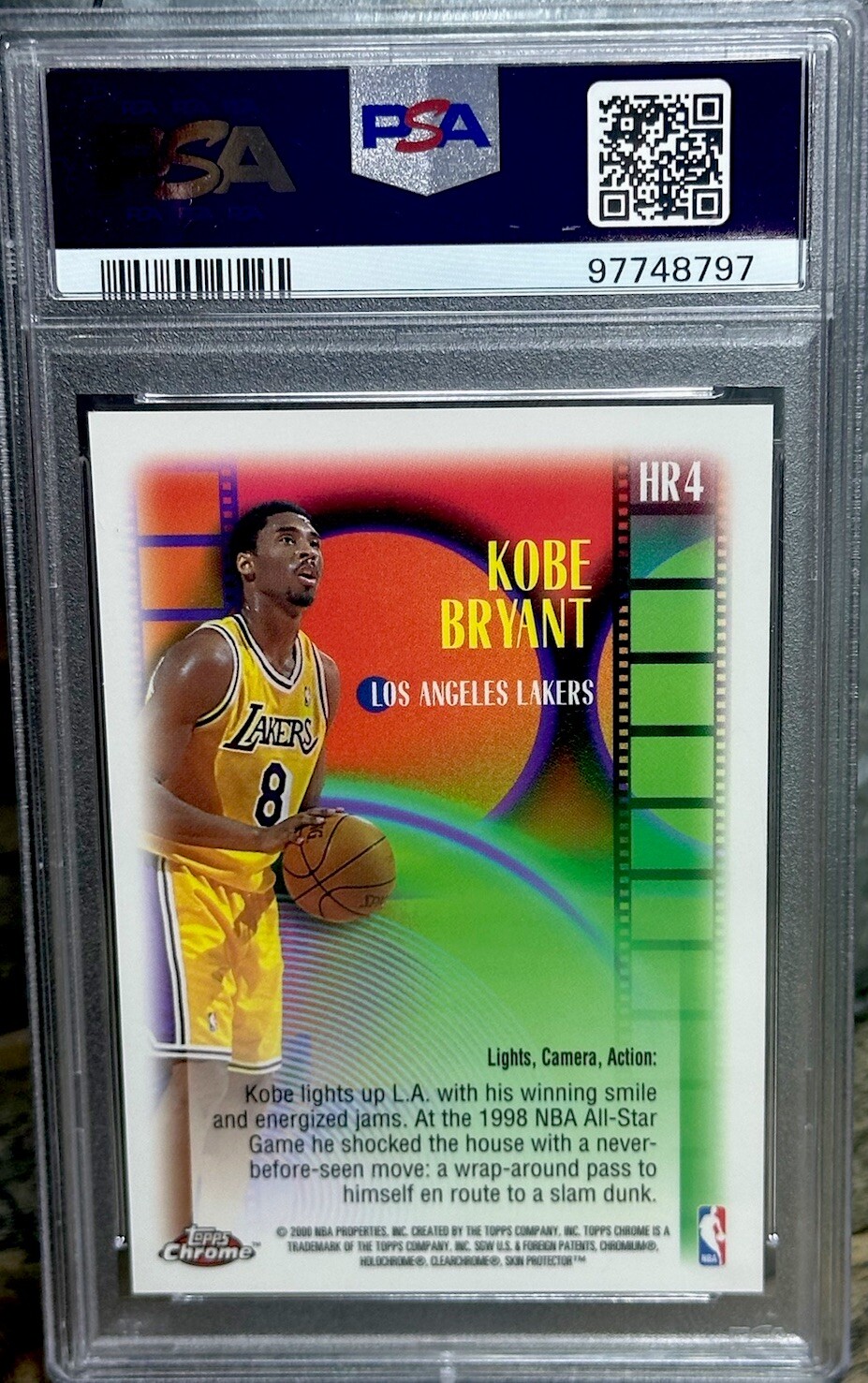 KOBE BRYANT PSA GRADED RARE RAINBOW HOLO FOIL TOPPS CHROME INSERT CARD HOF MVP view 13