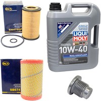 MotoröL Filter Set 10W40 5 L + ÖLablassschraube FüR Renault Kangoo Clio Twingo