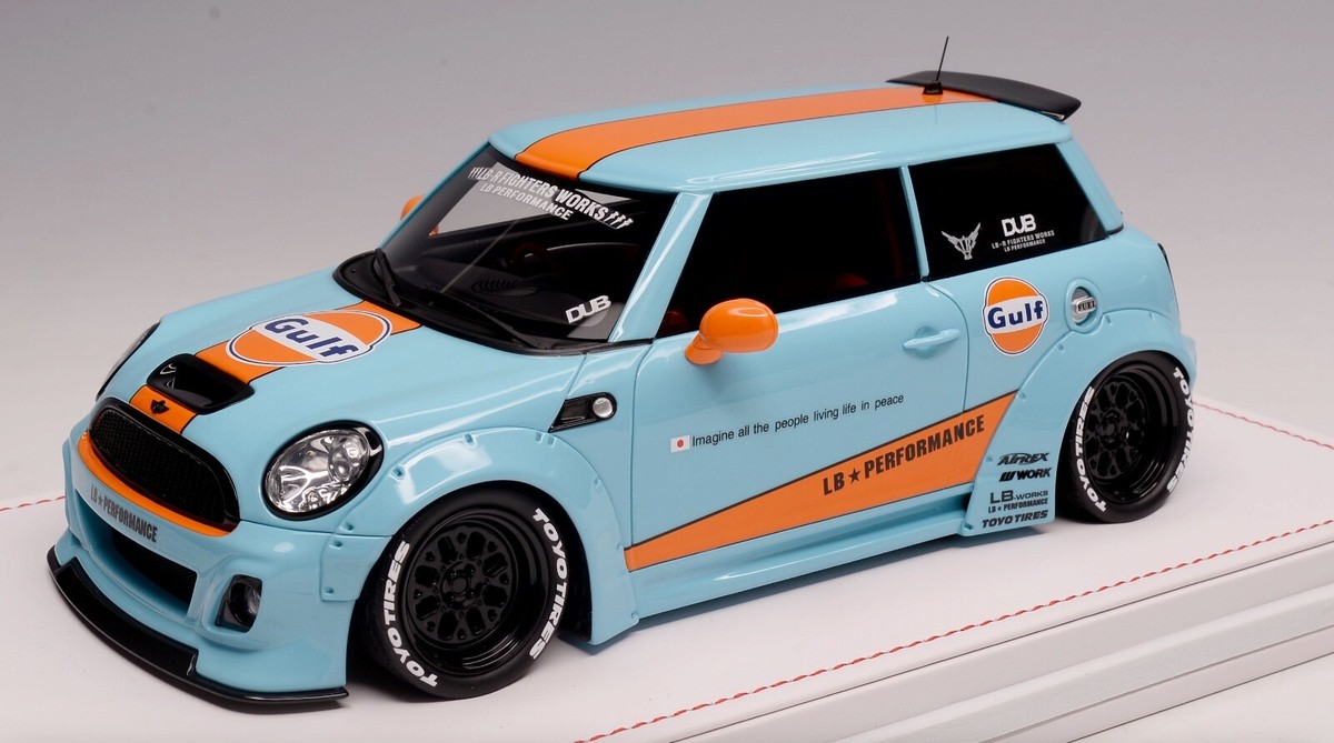 1/18 IVY Models Mini Cooper LB Performance Liberty walk Gulf