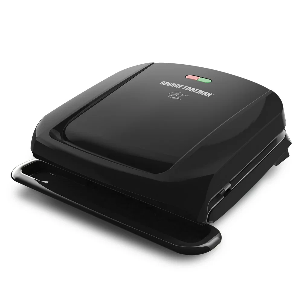 George Foreman 4-Serving IndoorRemovable,Plate Grill Panini Press,GRP1060B,Black