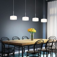 HäNgelampe Pendelleuchte Esstischlampe Weiß Glas Wohnzimmerlampe Led H 150 Cm