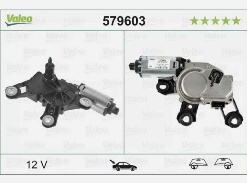 100% genuino usado VALEO para Audi A3 A4 A6 Q5 Q7 motor limpiaparabrisas trasero se adapta a A3 8P A4 B Foto 3 de 4