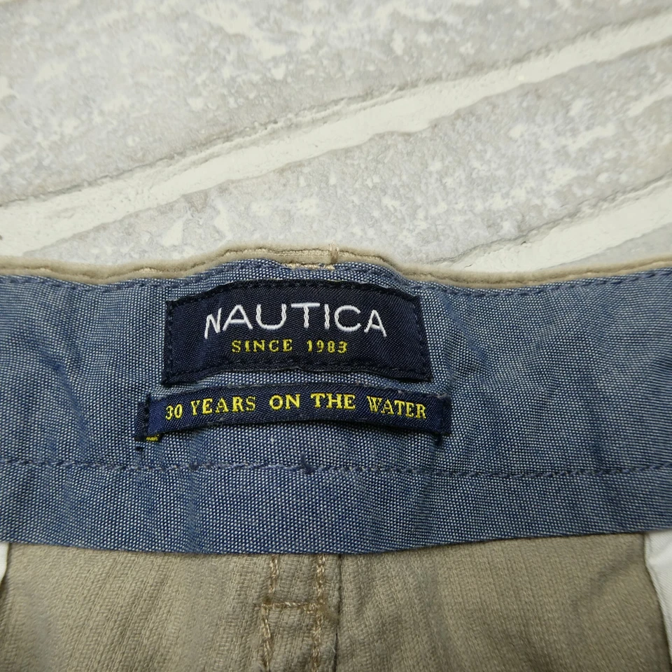 Pantalones Nautica Para Hombre 36x32 The Dansforth Pana Beige Pierna Recta Preppy Foto 2 de 4
