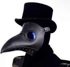 Raxwalker Black Plague Doctor Mask Long Nose Bird Beak Plague NEW