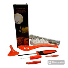 Halloween Pumpkin Carving Kit With Lights Treat Bags And Templates