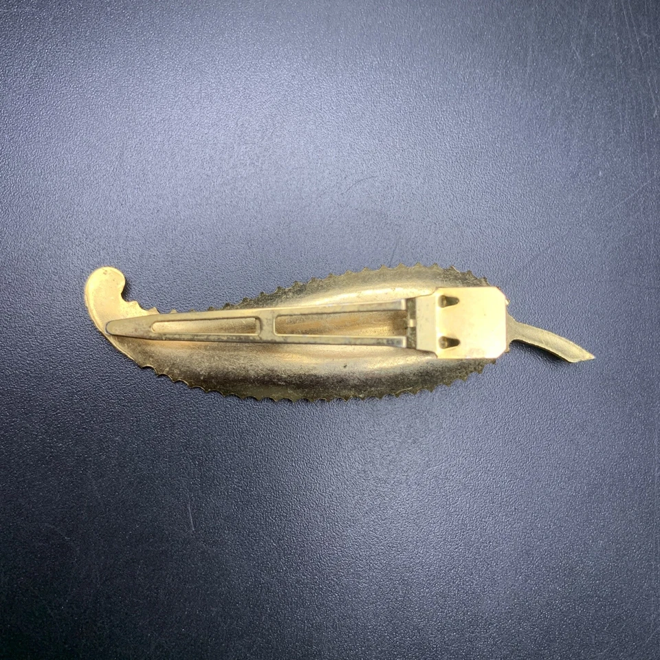 Clip de pelo pluma transparente estrás clásico estilo caimán caimán vintage Foto 4 de 4