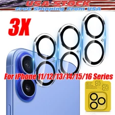 For iPhone 16 15 14 12 11 Pro Max Tempered Glass Camera Lens Cover Protector LOT