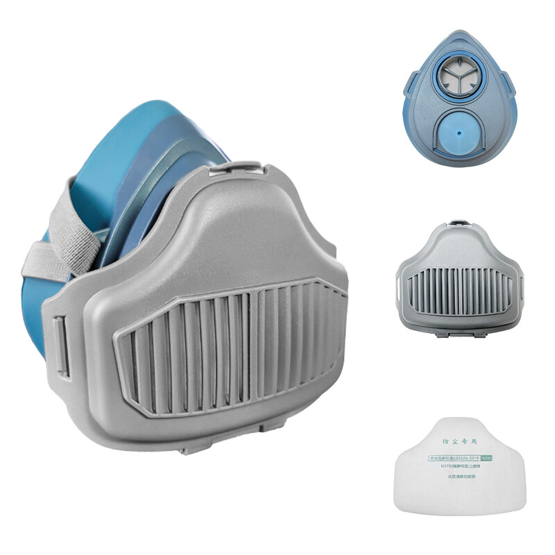 Silicone Half Face Dust Mask Paint Spray Chemical Respirator Reusable 95% Filter