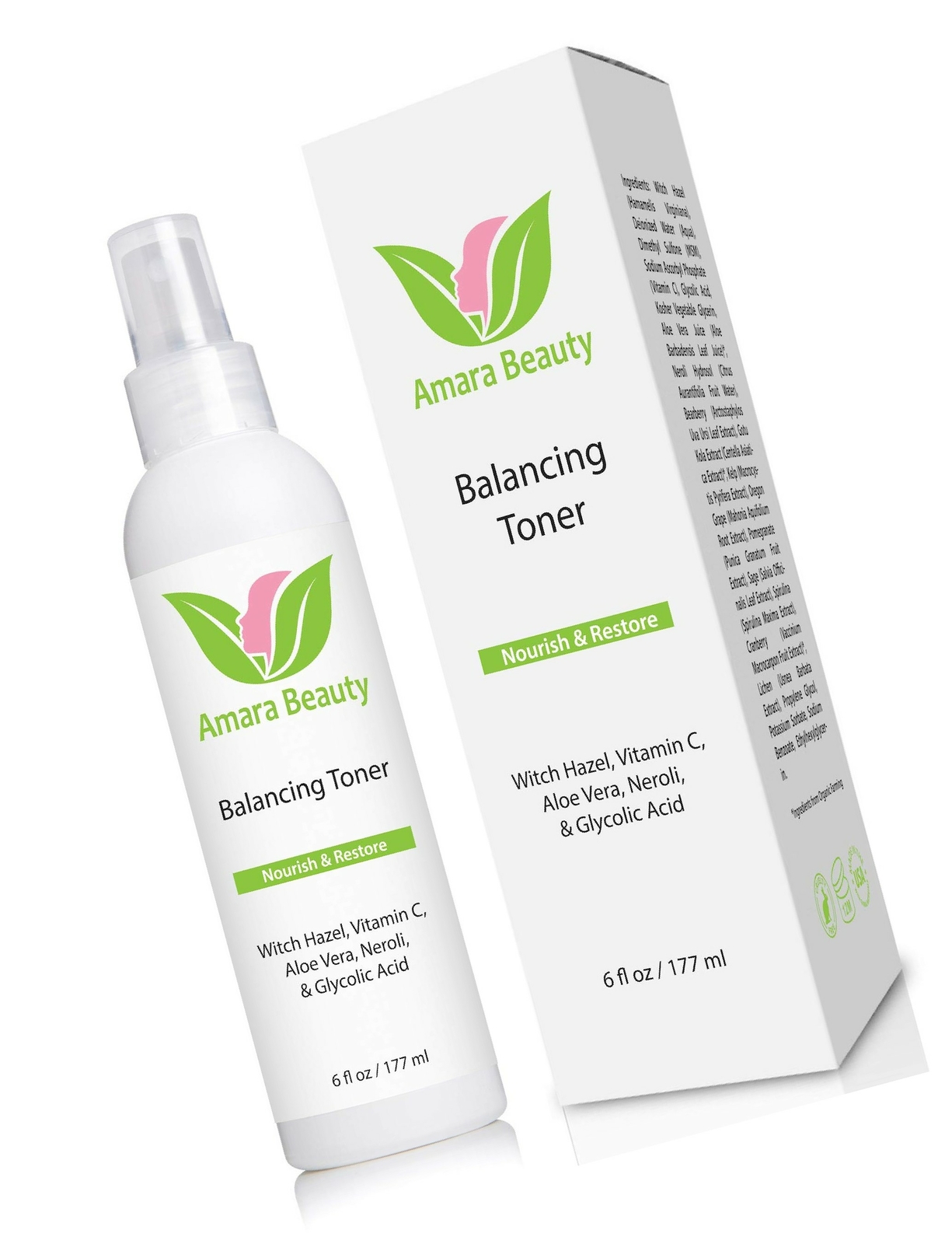 Toners Astringents Amara Organics Facial Toner With Witch Hazel Vitamin