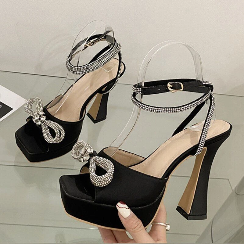 diamond ankle strap heels