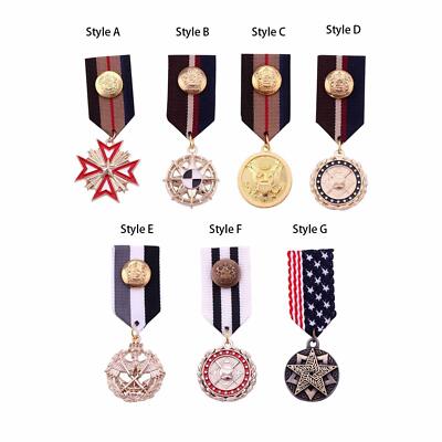 Gestreiftes Stoffabzeichen Medaille Kostüm Accessoire Vintage Geschenk Statement Unikat