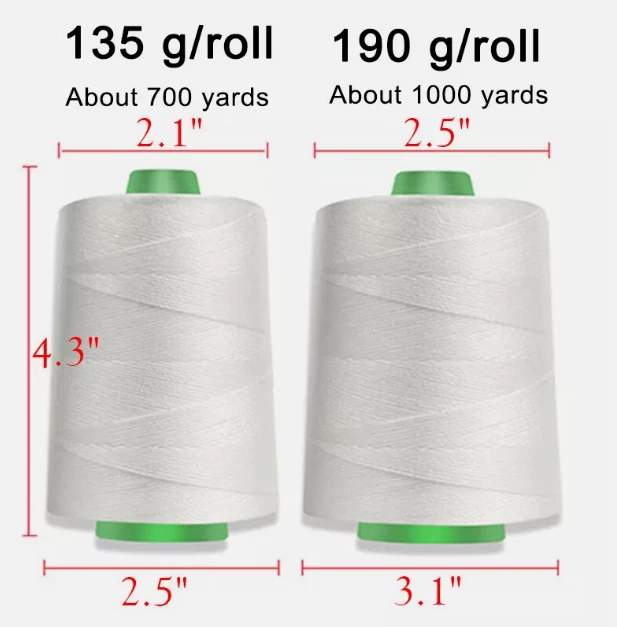 2pcs Stranded Sewing Thread Heavy Duty Spool Industrial Machine Bag Closer US - Image 2 of 4