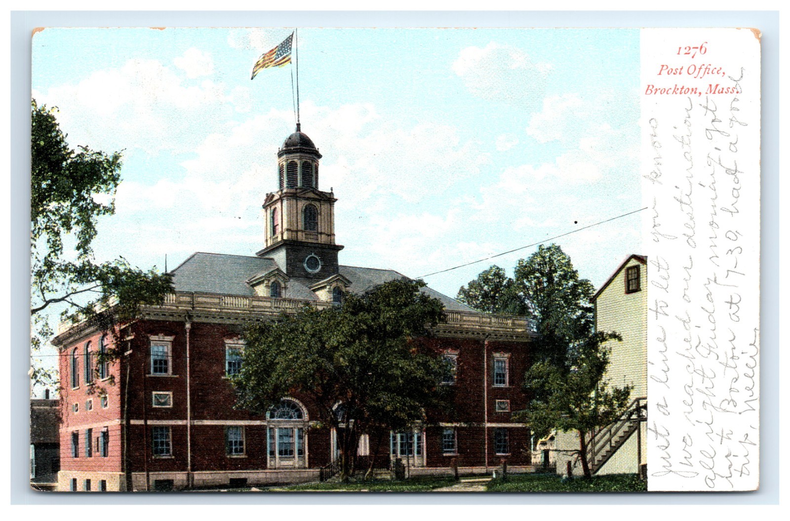 Postcard Post Office, Brockton, MA G3 A eBay