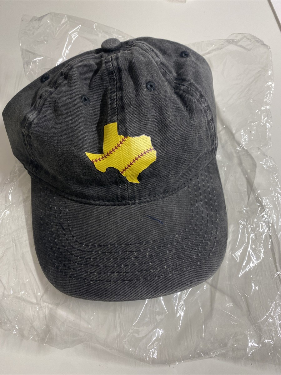 Black distressed baseball cap yellow Texas emblem baseball | eBay