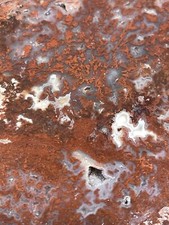 RED MOSS AGATE SLAB - 3.73oz Unpolished Cabbing Lapidary Rough Rock USA Mineral