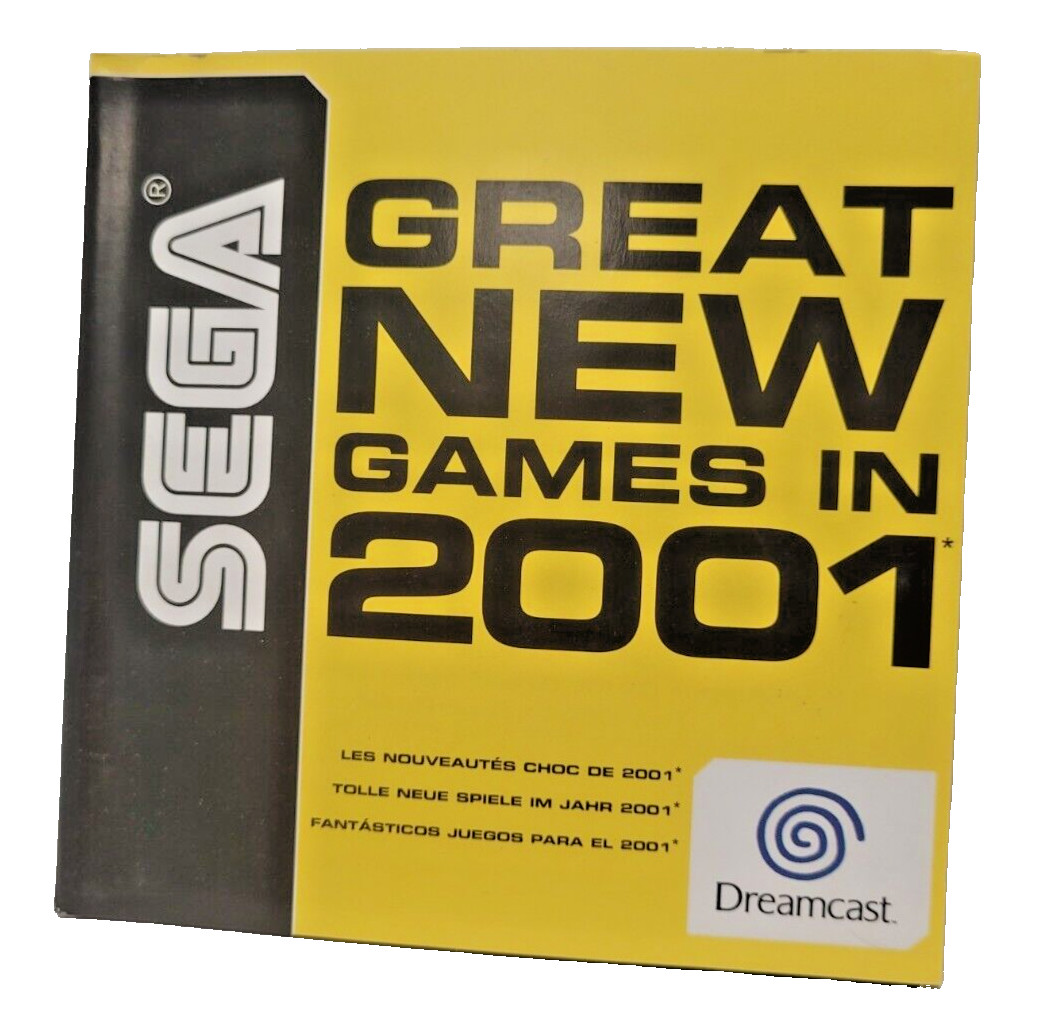 Sega Great New Games in 2001 Brochure Leaflet Booklet Guide Sonic Crazy Taxi Etc