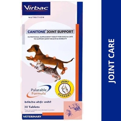 Hip & joint Supplement for dogs & cats /Virbac Canitone /Joint support / 30Tabs