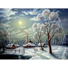 Treat Me Diamond Painting Kits Full Square Drill Winter Diamond Arts Snow Pat...