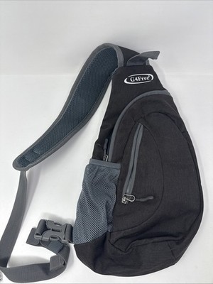 G4Free Men's Backpack Small Crossbody Chest Bag Daypack Black - Stuck Zipper
