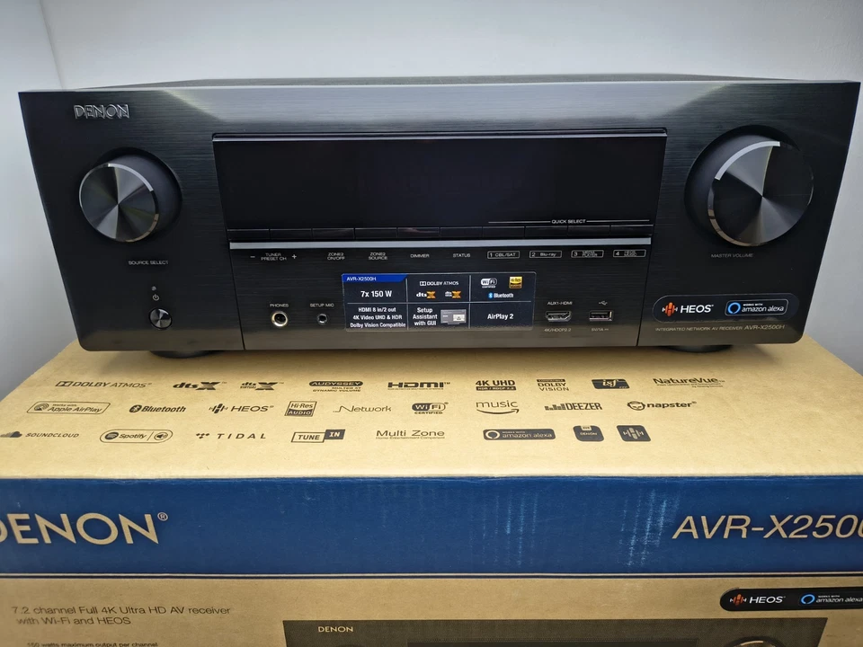 Denon AVR-X2500H 7.2 AV-Receiver, Dolby Atmos, dtsX, WLAN, Bluetooth, Spotify - Bild 2 von 4