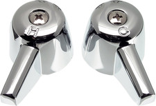 Central Brass Pair of Faucet Handles, Chrome, 80401
