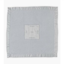 Barefoot Dreams CozyChic Blue Embroidered Receiving Blanket