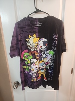 Five Nights At Freddy's Security Breach Chibi Split Tee Women XL Boyfriend Fit