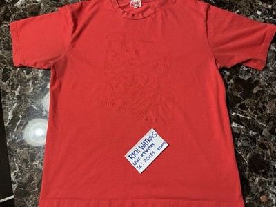 Vintage BAPE A Bathing Ape All Red General T-Shirt Used Busy Works