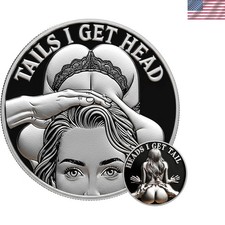 Funny Heads or Tails Coin - Double-Sided Prank Gift for Light-Hearted Couples